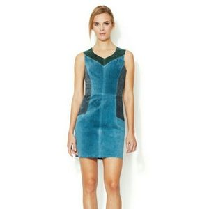 PJK Patterson J. Kincaid Blue Suede Dress
